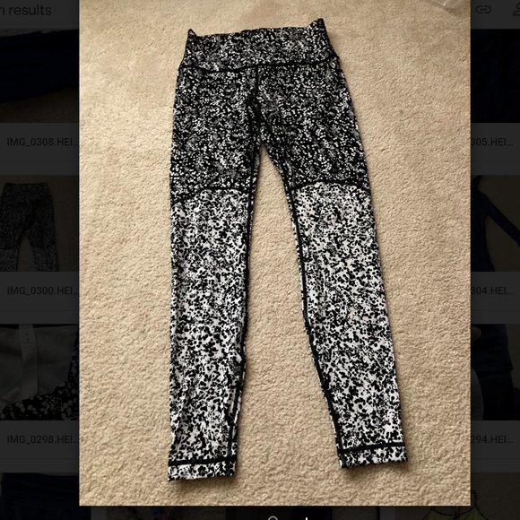Lululemon Black and White Yoga/Workout Pants - Picture 1 of 4